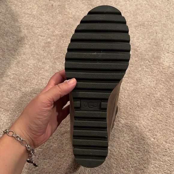 UGG Dark Brown Wedge Ankle Boots - Picture 4 of 7